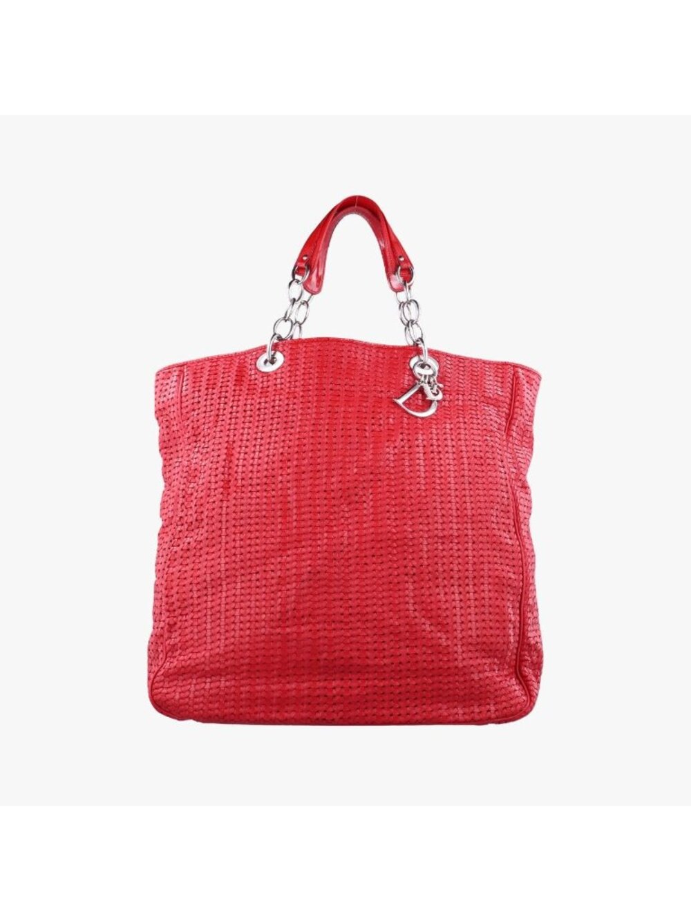 Dior Soft Lady Intrecciato Tote Bag Red Lambskin